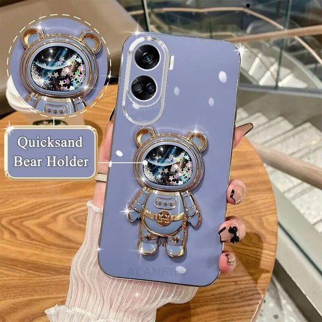 Silikon Handyhülle mit Glitter Quicksand Effekt für Honor 90 Lite, Honor 70 Pro, X7a, X8, X8a in Grau und Blau - Bild 1