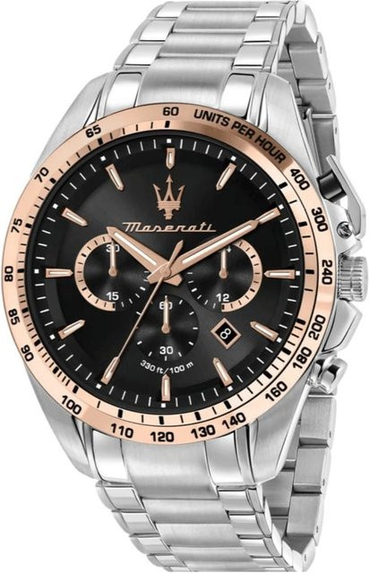 Maserati Chronograph, Quarz, Edelstahl, 45 mm, Herren, Silber - Bild 1