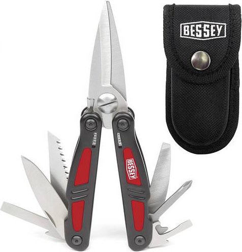 Bessey Multifunktionswerkzeug DBST in Schwarz mit Edelstahlklingen für Messer, Säge und Schraubendreher - Bild 1