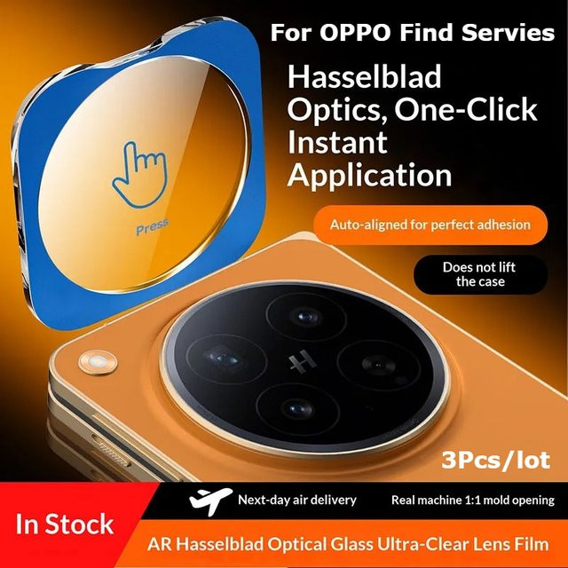 3 Stück transparentes Kameralinsenschutz-Set aus Glas mit Installationshilfe für Oppo Find N6 N5 X9 X8 Pro X7 Ultra - Bild 1