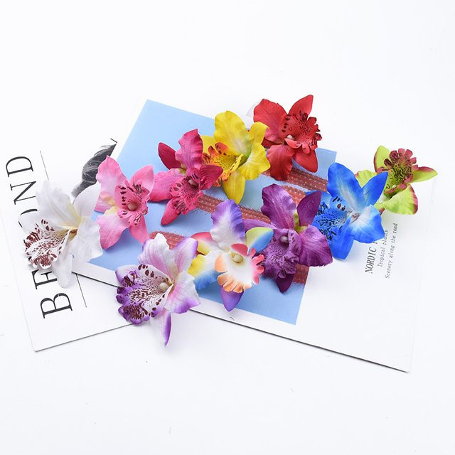 TTCY Schmetterlingsorchidee künstliche Blumen in Multicolor für Hochzeit und Heimdekoration - Bild 1