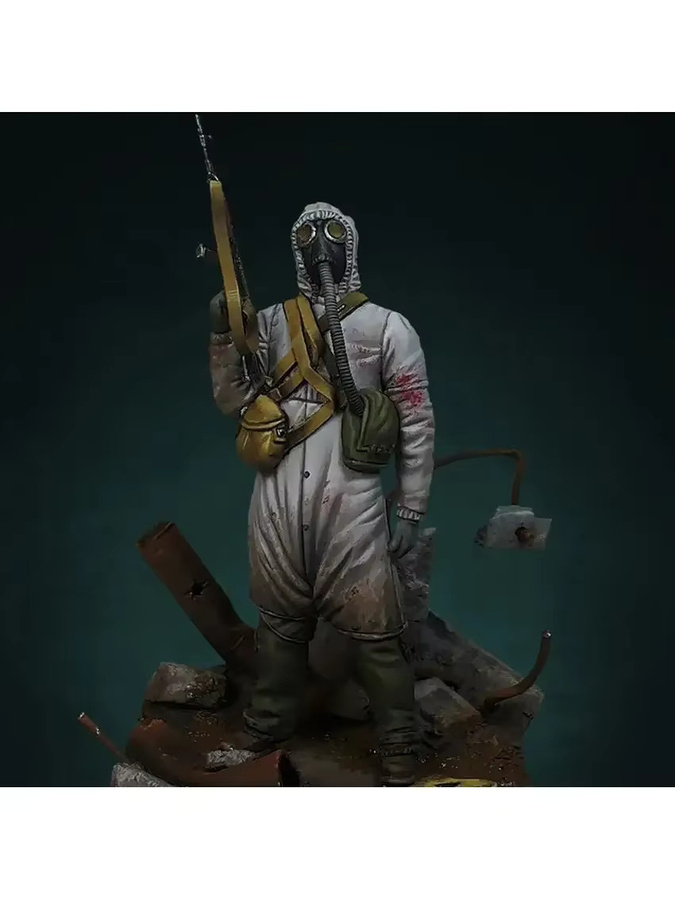 BAANFU GK-Harzmodellbausatz, moderner militärischer antischemischer Soldat, statische Statue, Maßstab 1:35 - Bild 2