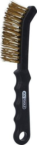 KS Tools Messingdraht-Bremssattel-Drahtbürste 2-reihig glatt in Gold - Bild 1