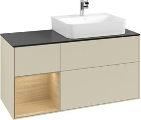 V&B Waschtischunterschrank Finion mit Abdeckplatte, Farbe Grau Matt, Breite: 120 cm, Tiefe: 50,1 cm, Höhe: 50,1 cm - Bild 1