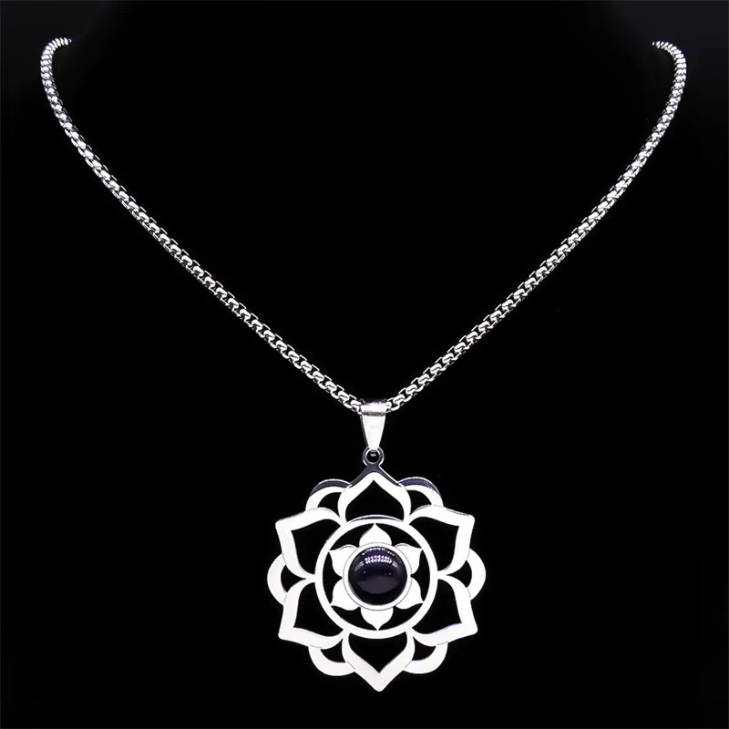 AFAWA Halskette Edelstahl, Silber, Unisex - Bild 4