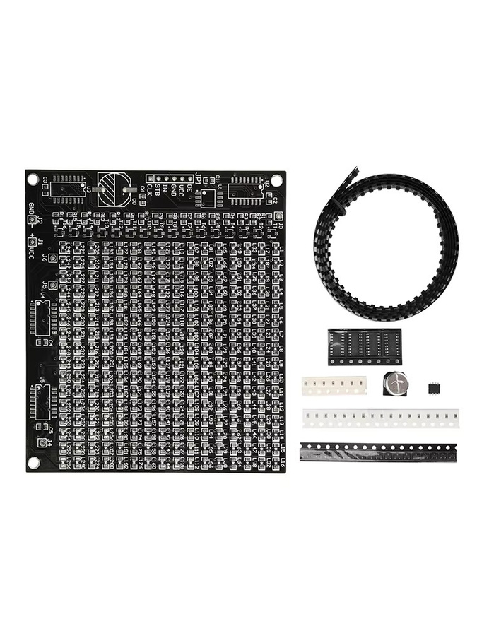 Aideepen DIY LED SMD Dot Matrix Werbebildschirm Kit mit 64LED oder 256LED in Rot und Schwarz - Bild 5