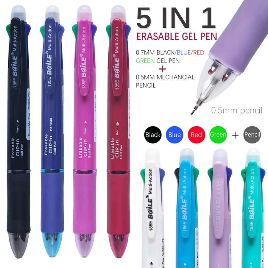 JOMPENS 6-in-1 Mehrfarben-Stiftset mit 5 Kugelschreibern und 1 Druckbleistift in Multicolor - Bild 6