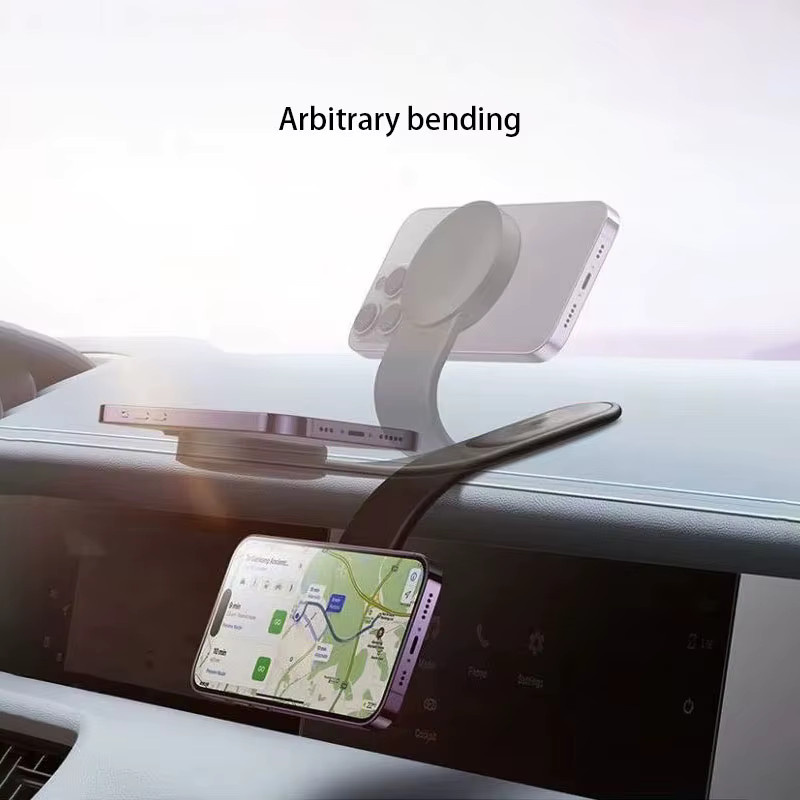 Magnetischer Auto-Handyhalter für iPhone 12 bis 15 in Schwarz zur Befestigung an Armaturenbrett oder Mittelkonsole - Bild 5