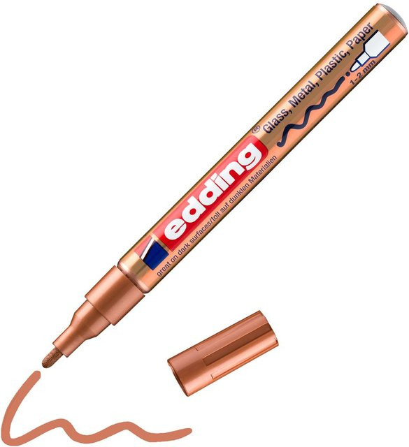 edding 751 Glanzlack-Marker Permanent in Kupfer - Bild 1