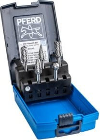 PFERD TOOLS Hartmetall Hochleistungsfrässtift Set 1412 ALLROUND 5-teilig, Durchmesser: 12 mm, Schaft-Durchmesser: 6 mm, universal grob, multicolor - Bild 1