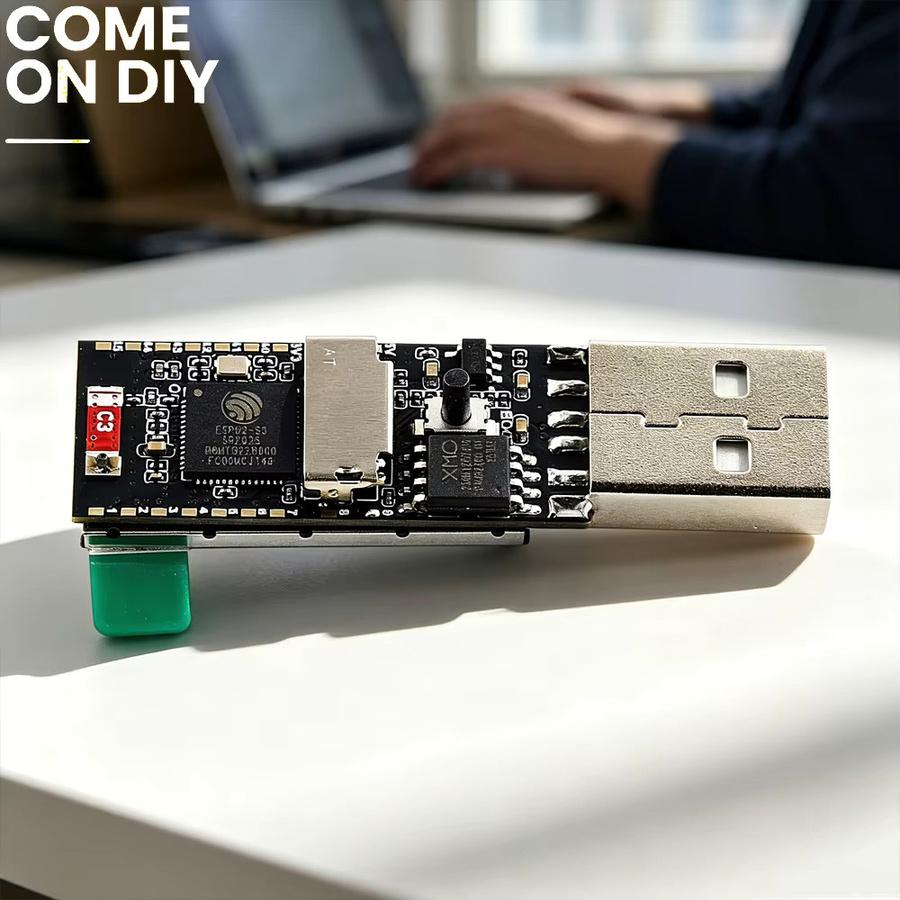 ESP32 S3 USB-Dongle Entwicklungsboard mit 0,96 Zoll LCD-Display N16R8, WLAN und Bluetooth in Schwarz mit SD-Karten-Unterstützung für Arduino IoT-Projekte - Bild 2