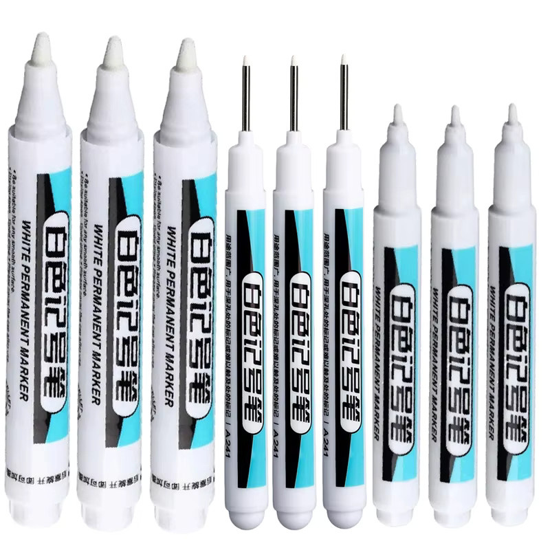 Hopk Permanentmarker-Set in Weiß für Kunststoff, Leder, Glas, Stein und Metall mit Strichstärken von 0,7 mm und 1,0 mm - Bild 6