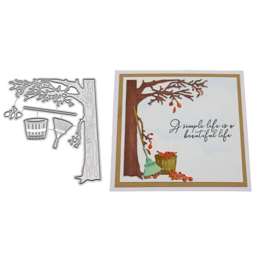 Metall Schablonen Set für Papierhandwerk mit Motiven wie Fee, Blume, Fisch und Baum zur Dekoration von Sammelalben - Bild 2