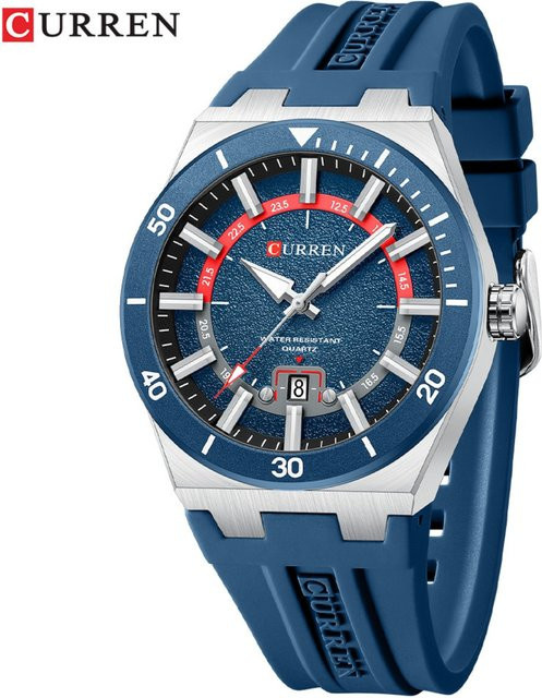CURREN Armbanduhr, Quarz, Silikonband, 43 mm, Herren - Bild 1
