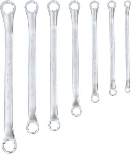 KS Tools RESCUEpower Doppel-Ringschlüssel-Satz gekröpft, 7-teilig, 6-19 mm, Chrom-Vanadium, Silber - Bild 1