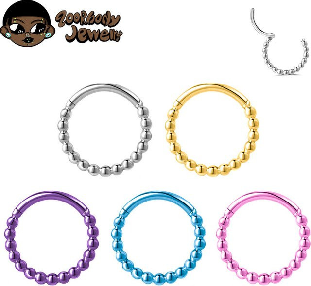 ZOORBODY JEWELRY Ohrring Titan, Perle, Silber, Unisex - Bild 1