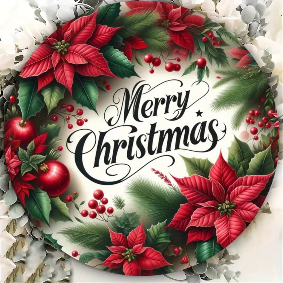 CIFBUY Wandkunst aus Metall Weihnachtskranz zur Wandmontage B: 20,0 cm, H: 20,0 cm, T: 20,0 cm - Bild 3