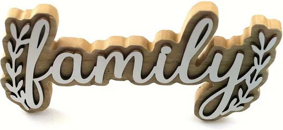 SZ-Damai Holzalphabet Bastelset in Weiß zur kreativen Dekoration für Wohnzimmer und Arbeitszimmer - Bild 1