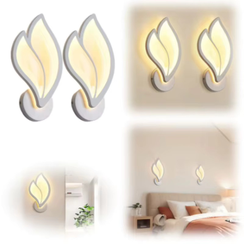Minimalistische IRALAN LED-Wandleuchte in Weiß mit Up-Down-Lichtfunktion und warmweißem Licht für Schlafzimmer und Flur - Bild 3