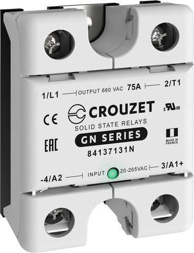 Crouzet Halbleiterrelais 84137131N 75A Nullspannungsschaltend 660 V/AC in Weiß - Bild 1
