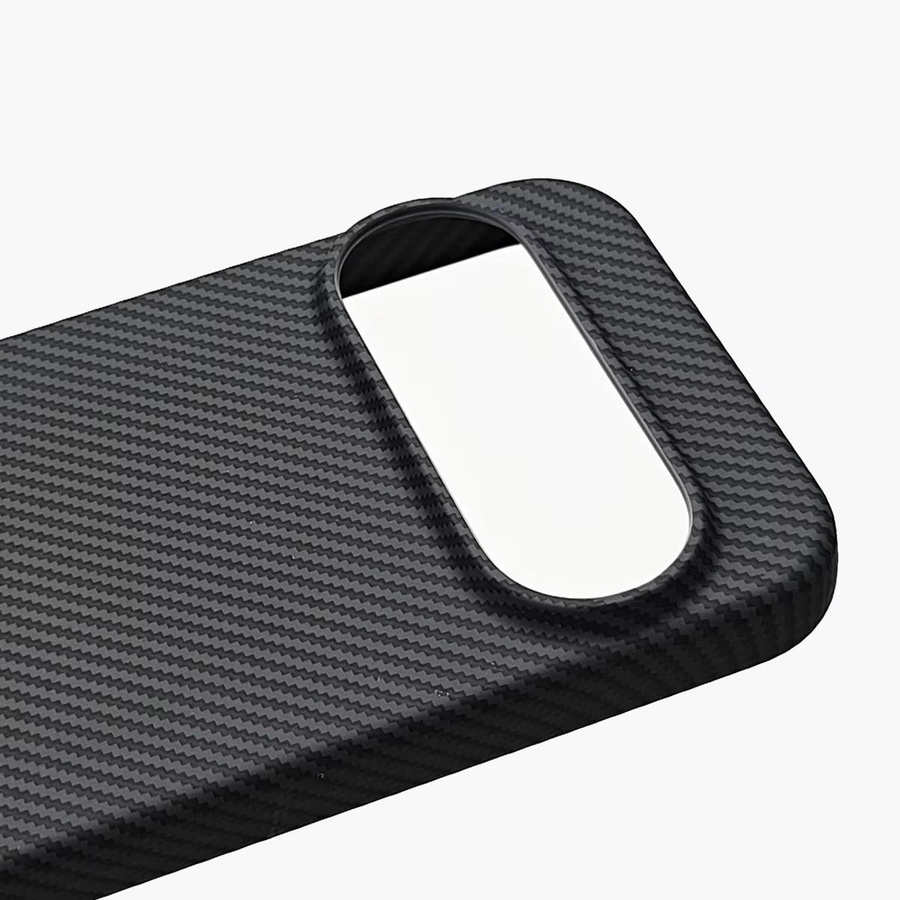 Stoßfeste Google Pixel 11 und Pixel 10 Pro XL Schutzhülle mit magnetischer Kevlar-Kohlefaser-Struktur in Schwarz - Bild 3