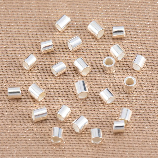 Crimp Endperlen 925 Sterling Silber, Unisex - Bild 1