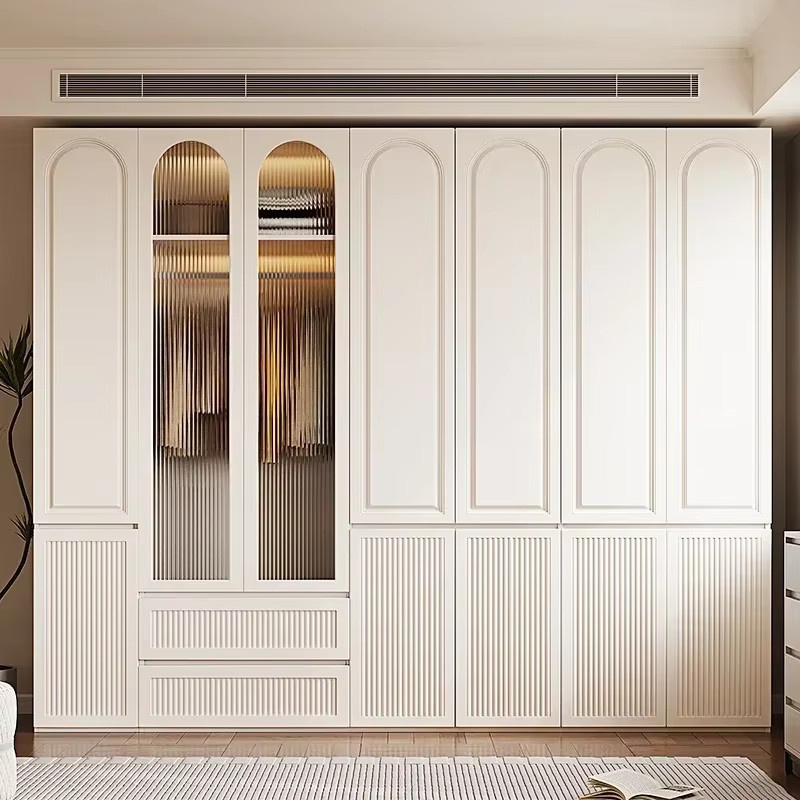 DUTRIEUX Essentials Kleiderschrank in Weiß mit Glaselementen im nordischen Design - Bild 2