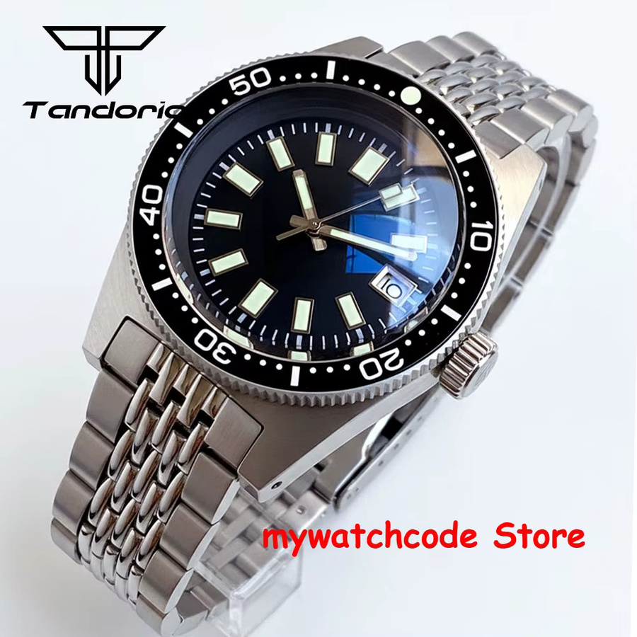 Tandorio Armbanduhr, Automatik, Edelstahl, Saphirglas, Blau, Herren - Bild 2