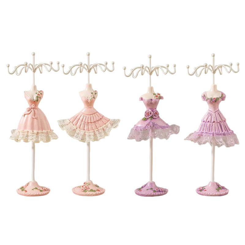 Phenovo Schmuck Display Stand Hängendes Mannequin in Rosa für Halsketten, Ohrringe und Ringe - Bild 2