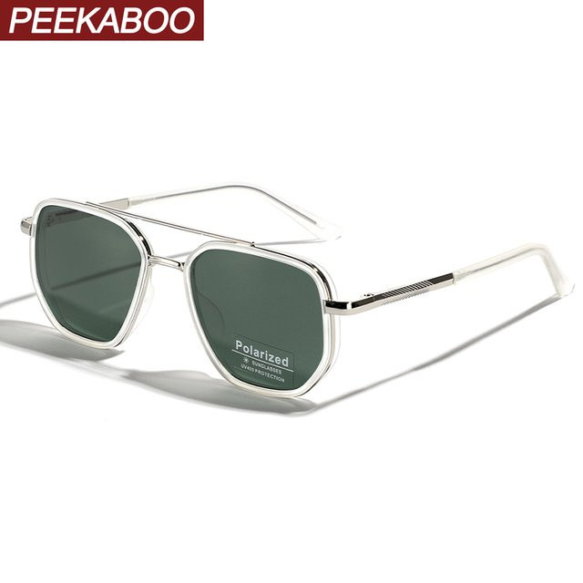 Peekaboo Sonnenbrille, quadratisch, Vollrand, Unisex, grün, schwarz, polarisiert - Bild 1