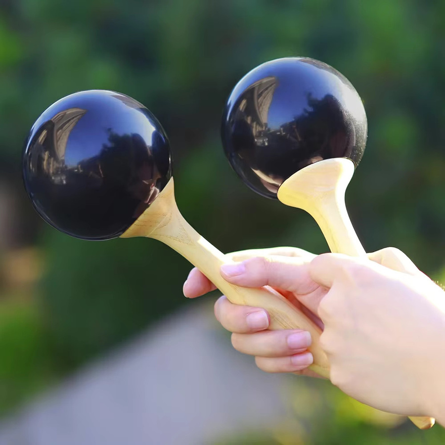 M MBAT Orff Percussion Sandhammer, 1 Paar, Maraca-Rasselball - Bild 3