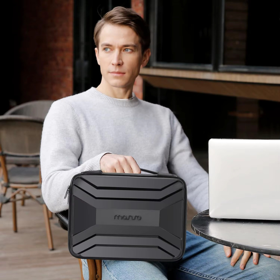 MOSISO Laptop-Hartschalentasche aus wasserdichtem EVA in Schwarz für 13 bis 16 Zoll MacBook Air Pro, Dell, Asus und HP Notebook - Bild 6