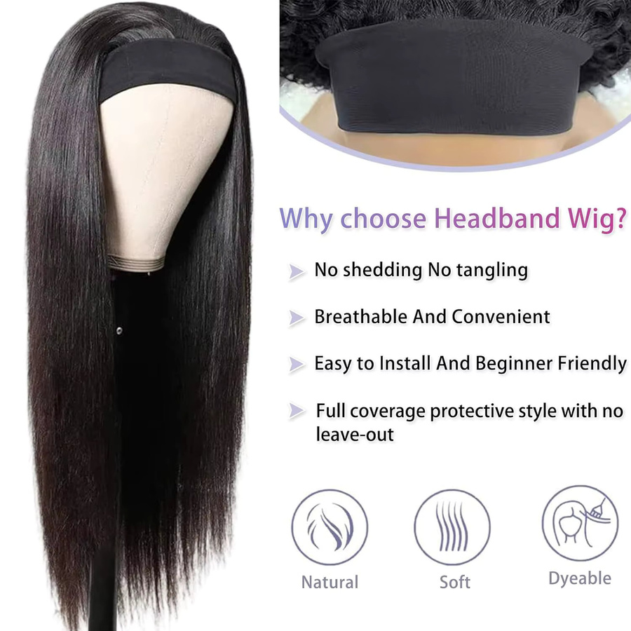FIUMER Stirnband-Perücke aus Echthaar, Body Deep Wave, Damen - Bild 4