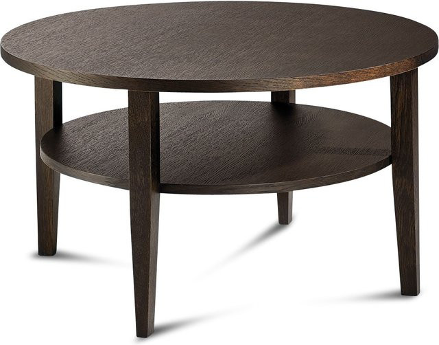 Couchtisch HASSE in Braun, Eiche furniert, ländliches Design, B/T/H: 47 x 47 x 47 cm - Bild 1