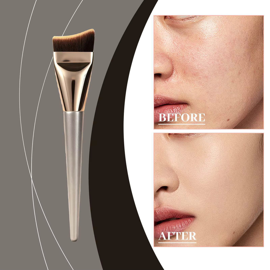 Abgewinkelter Foundation-Pinsel mit Flachkopf für Flüssig-Make-up - Bild 3