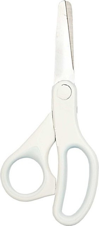 Rico Design Kinderschere mit Softgrip in Weiß, Länge: 13,5 cm
