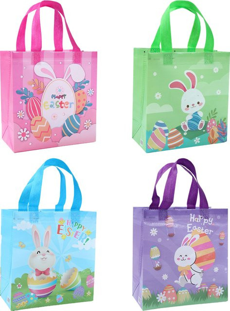 Huiran Osterhase Süßigkeiten-Geschenktüte aus wasserdichtem Vlies, mehrfarbig, rechteckig - Bild 1