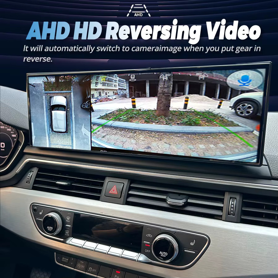 NAVIRIDER Android 15 Carplay Auto-Multimedia-Player mit GPS-Navigation für Audi A4 A4L 2017-2019, 14,9 Zoll, Schwarz - Bild 2