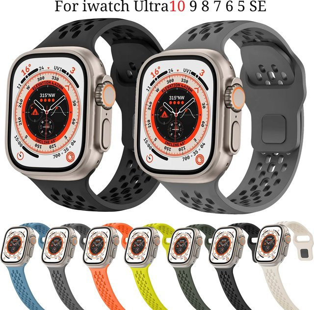 RWBANDS Uhrenarmband Silikon, Schwarz, Unisex - Bild 1