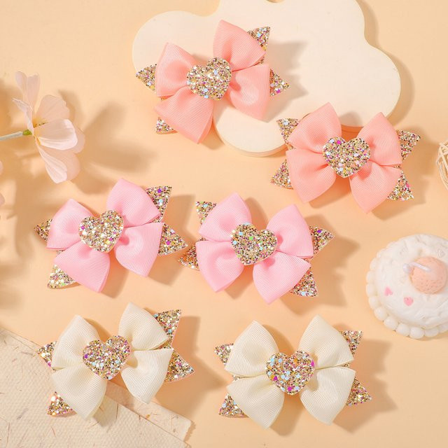 BABY BOWS Haarspangen, Schwalbenschwanz, Glitter, Mädchen, Kinder - Bild 1