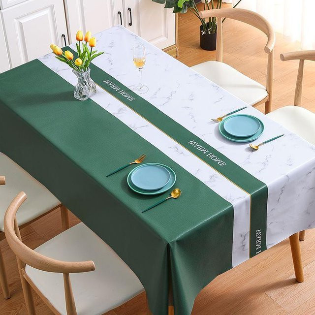 Wasserdichte und ölfeste Tischdecke aus PVC von Yiran Furniture, rechteckig, B: 90 cm, L: 150 cm - Bild 1
