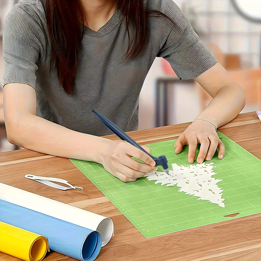 360 Grad rotierendes Bastelmesser aus Edelstahl in Schwarz für DIY-Kunstprojekte und Papierarbeiten - Bild 5
