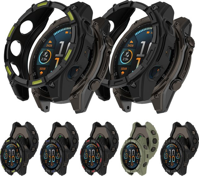 Garmin Uhrenfall Silikon, Schwarz, Garmin Fenix 8 51mm 47mm - Bild 1