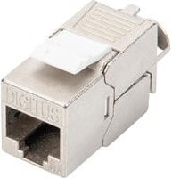 DIGITUS CAT 6A Keystone-Modul geschirmt werkzeugfrei Ethernet LAN Silber 48er Set - Bild 1