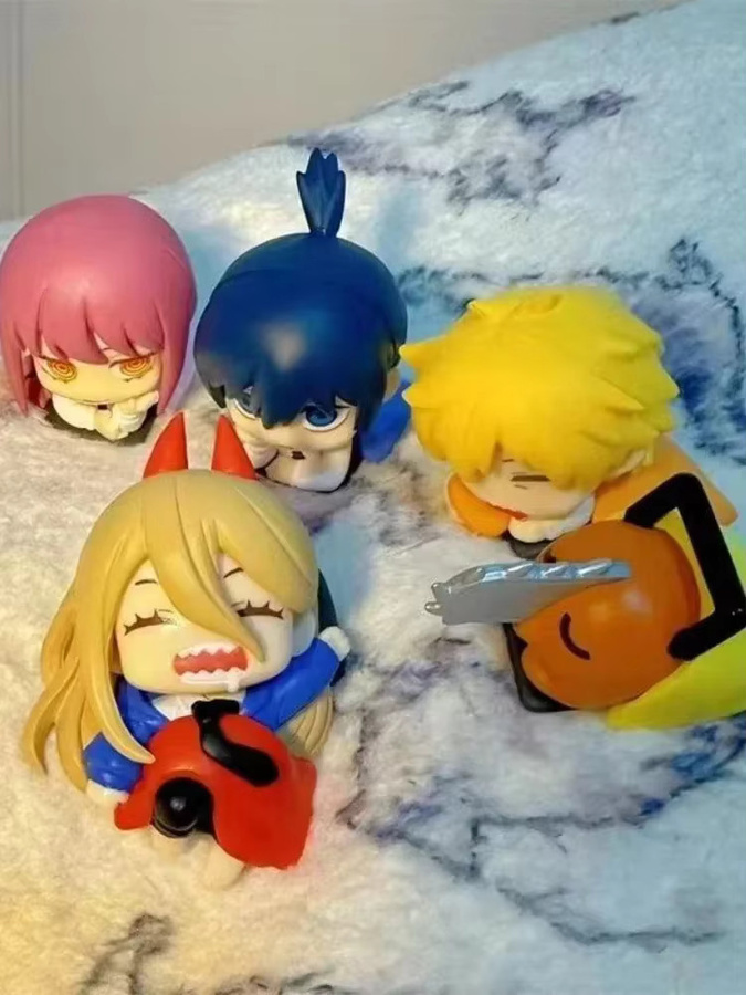 Bandai Chainsaw Man Figur, Schlafender Denji, Kawaii Figurine, Pochita Skulptur - Bild 3