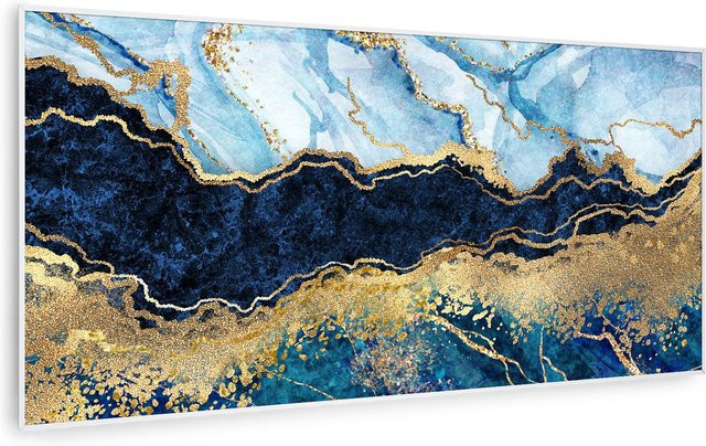 Klarstein Wonderwall Air Art Smart Infrarotheizung mit App-Steuerung, Motiv Blauer Marmor, Weiß, B/H: 120 x 60 cm, 700 W - Bild 2
