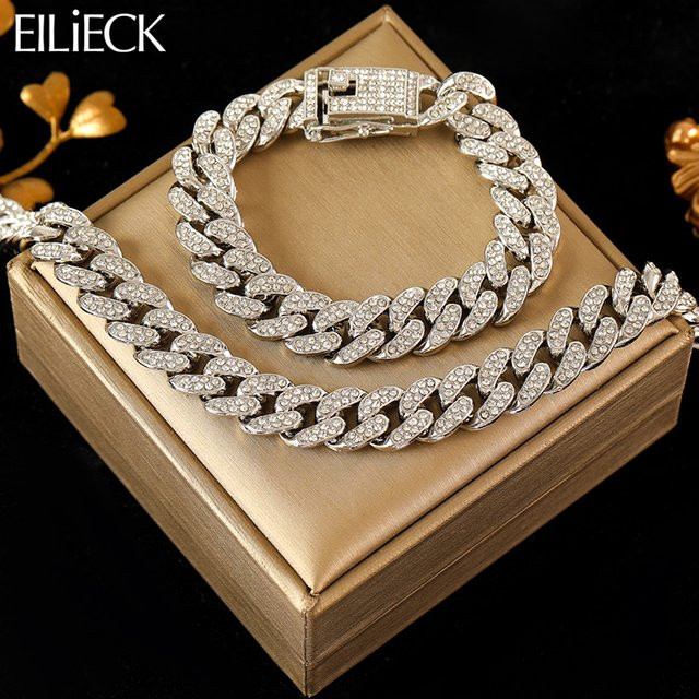 Eileck Schmuck-Set Halskette und Armband, Silber, Zirkonia, Damen - Bild 1