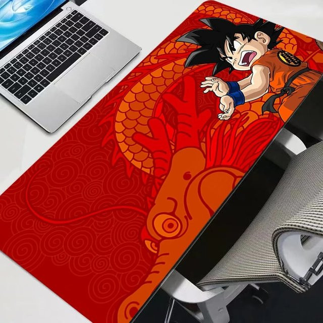 Bandai Dragon Ball Z Gaming-Mauspad Schreibtischunterlage Schwarz Rot - Bild 1