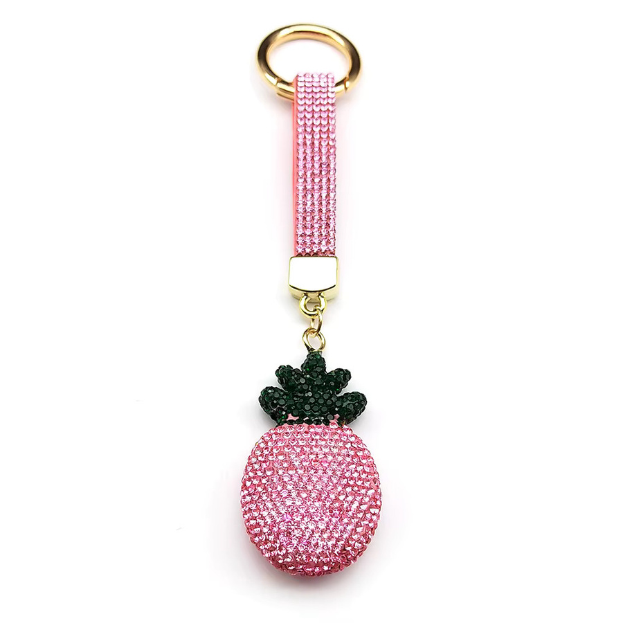 FAJA Schlüsselanhänger, Rosa Ananas, Strass, Unisex - Bild 4
