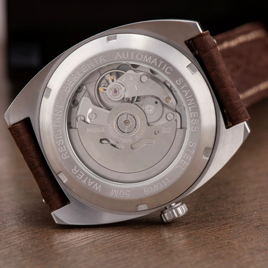 BERLENTA Armbanduhr, Automatik, Edelstahl, Schwarz, Herren - Bild 3